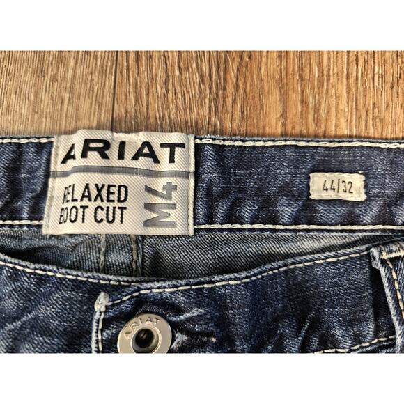 Ariat Jeans Men 44x32 M4 Boot Cut Work Denim Cowboy Western - Picture 4 of 12